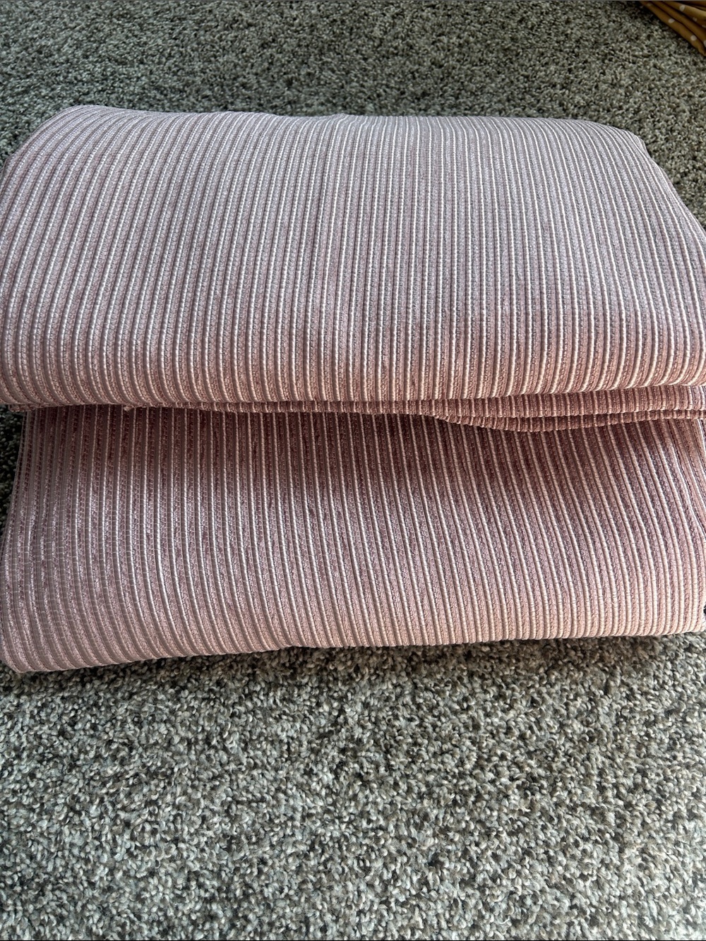 Set of 2 Threshold Rose Pink Blackout Ribbed Curtains 50x84